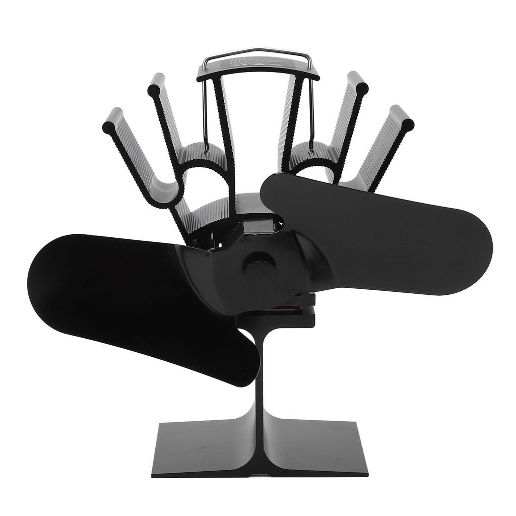 2 Blade Heat Powered Wood Fireplace Fan 1200RPM 25dB Low Noise High Temperature Resistant for Home