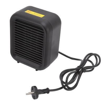 800W Air Warmer Black Small Ceramic Heating Anti Toppling Design ABS Electric Air Heater for Home