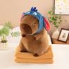 Tortoise Plush Capybara Stuffed Animal Travelfriendly With 2in1 Pillow Blanket
