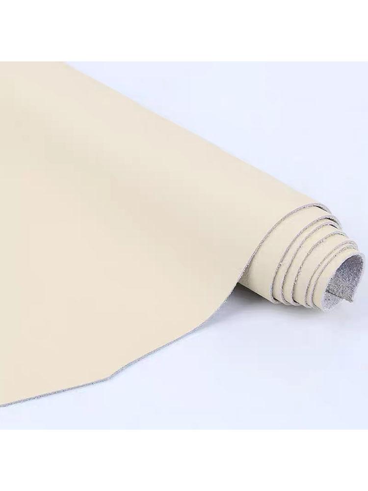 Thin cowhide material, beige, whole genuine leather, bedside sofa, soft bag, car door panel, gear lever cover, fine grain soft c