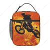 Mittagessensbox für Damen Herren, Dirtbike Motorrad Thema Mittagessensbox Wiederverwendbar Tragbar Mittagessenstasche Kühltasche Tragetasche Wasserdicht Mittagessenstasche