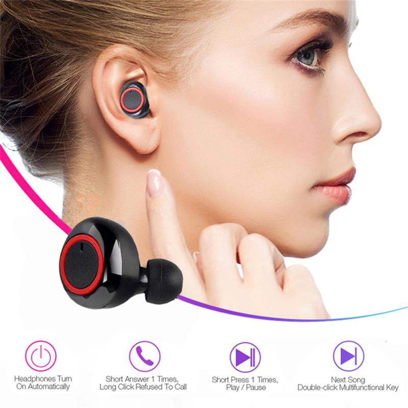 Y50 Tws Bluetooth-compatible Wireless  Headphones Stereo Sports Ergonomic Design Headset Earbuds