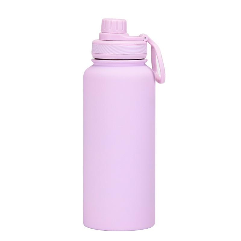 1L Stainless Steel Vacuum Insulated Water Bottle With Wide Mouth Portable Outdoor Sports Travel