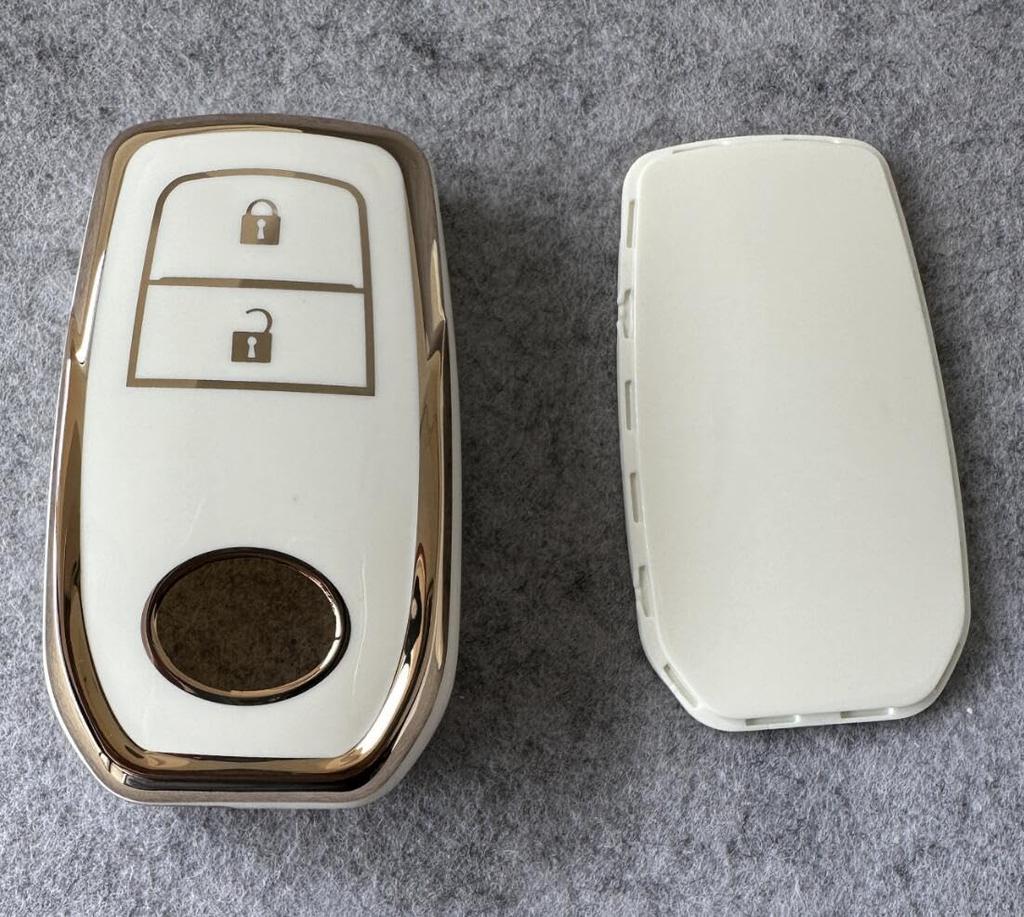 Kinotaka Toyota Dedikerad Design TPU 2-knapps Smartnyckelfodral för Yaris Cross Prius