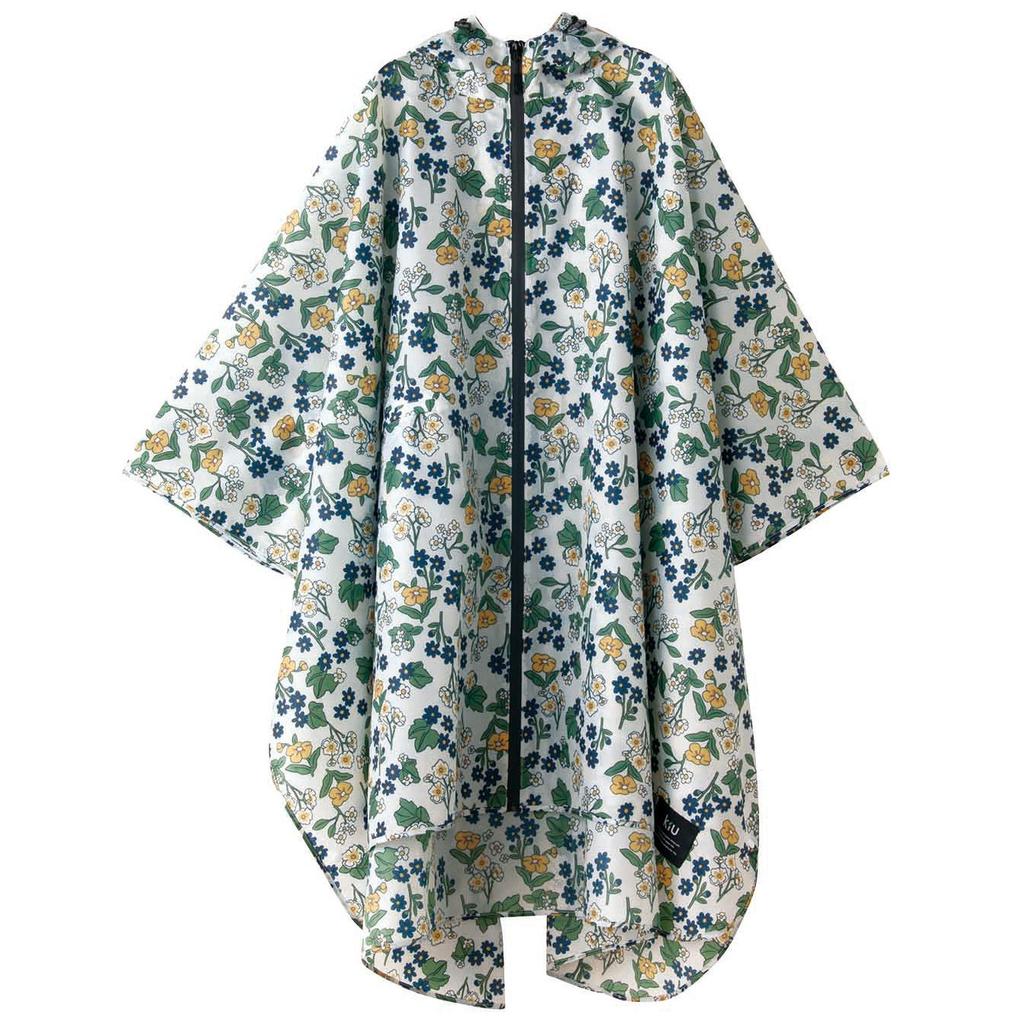 Kiu Rain Gear Raincoat Rain Poncho Flora Off with Storage Bag K29-050