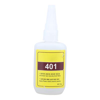 401 Universal Glue High Adhesive Strength 50g Fast Curing 120Mpas Viscosity Metal Glue for Rubber