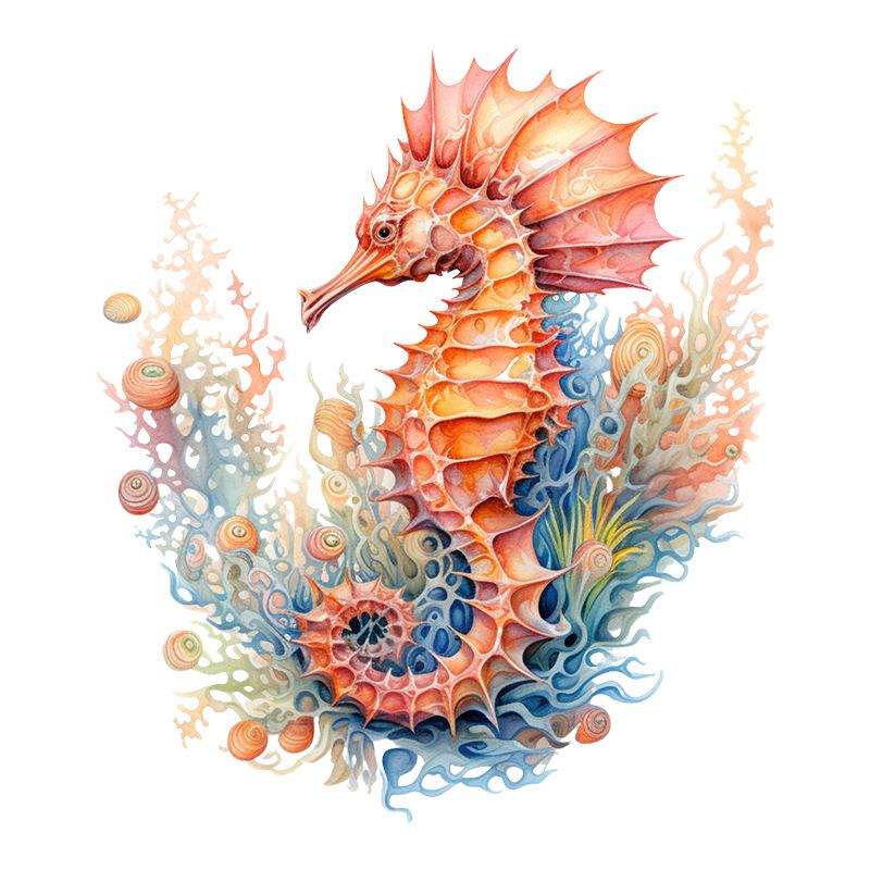 

Креативные наклейки на стену с изображением морского конька для ванной комнаты, персонализированный декор сиденья унитаза, водонепроницаемые наклейки на стену для ремонта дома as pic