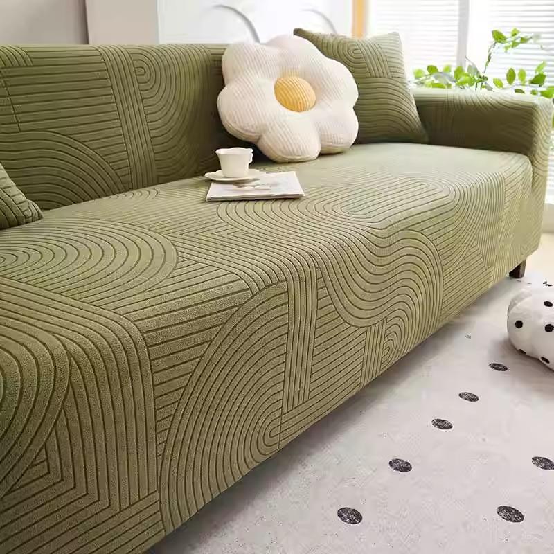

High elastic fleece sofa cover all-inclusive universal cover 2025 new corrugated roll anti-cat scratch sofa cover cross-border 45 * 45cm pillow cover [without core]
