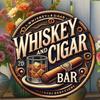 Vintage Whiskey Tin Sign Bar Cave Decor Aluminum Wall Art 8x8 Inch