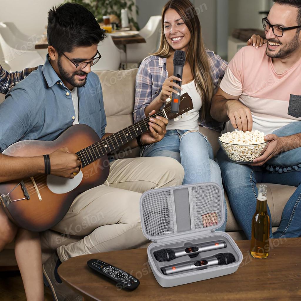 Trådløs mikrofonkoffert for JBL PartyBox Trådløst to-mikrofonsystem Synging Karaoke Dobbel mikrofon Håndholdt Reiseoppbevaringsveske