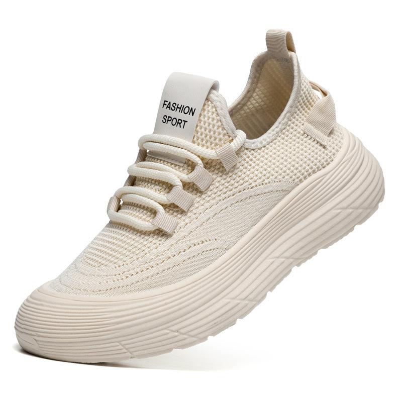 Flying woven shoes 2025 new large size men's shoes non-slip sports shoes casual fashion versatile running shoes mesh breathable shoes
