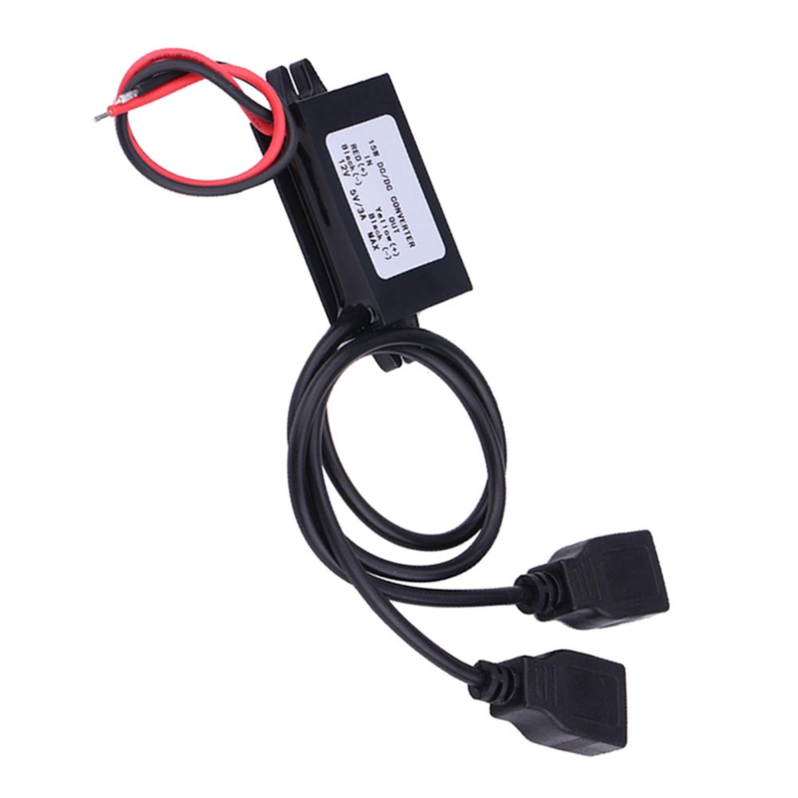 

3A DC 12V to DC 5V Dual USB Charger Adapter Converter Module for Car Motorcycle Phone Charge