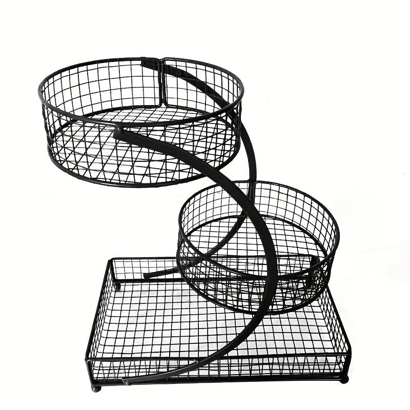 1pc Varnished Metal Cosmetic Organizer,Lightweight No-Installation Makeup Storage Rack for Vanity,Bathroom Countertop Shelf for And Skincare Products