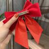 Headwear Red Bow Hair Clips Jewelry Tassels Pearl Barrettes Ribbon Hairpin  Hair Styling Accessory