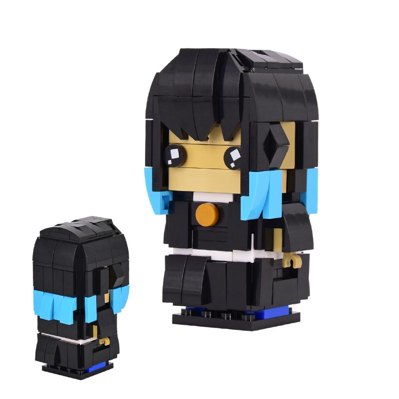 MOC Sady kostek Kreslený film BrickHeadsed Model DIY Akční figurky Stavebnice scény Hračky pro děti Pro děti Dárek