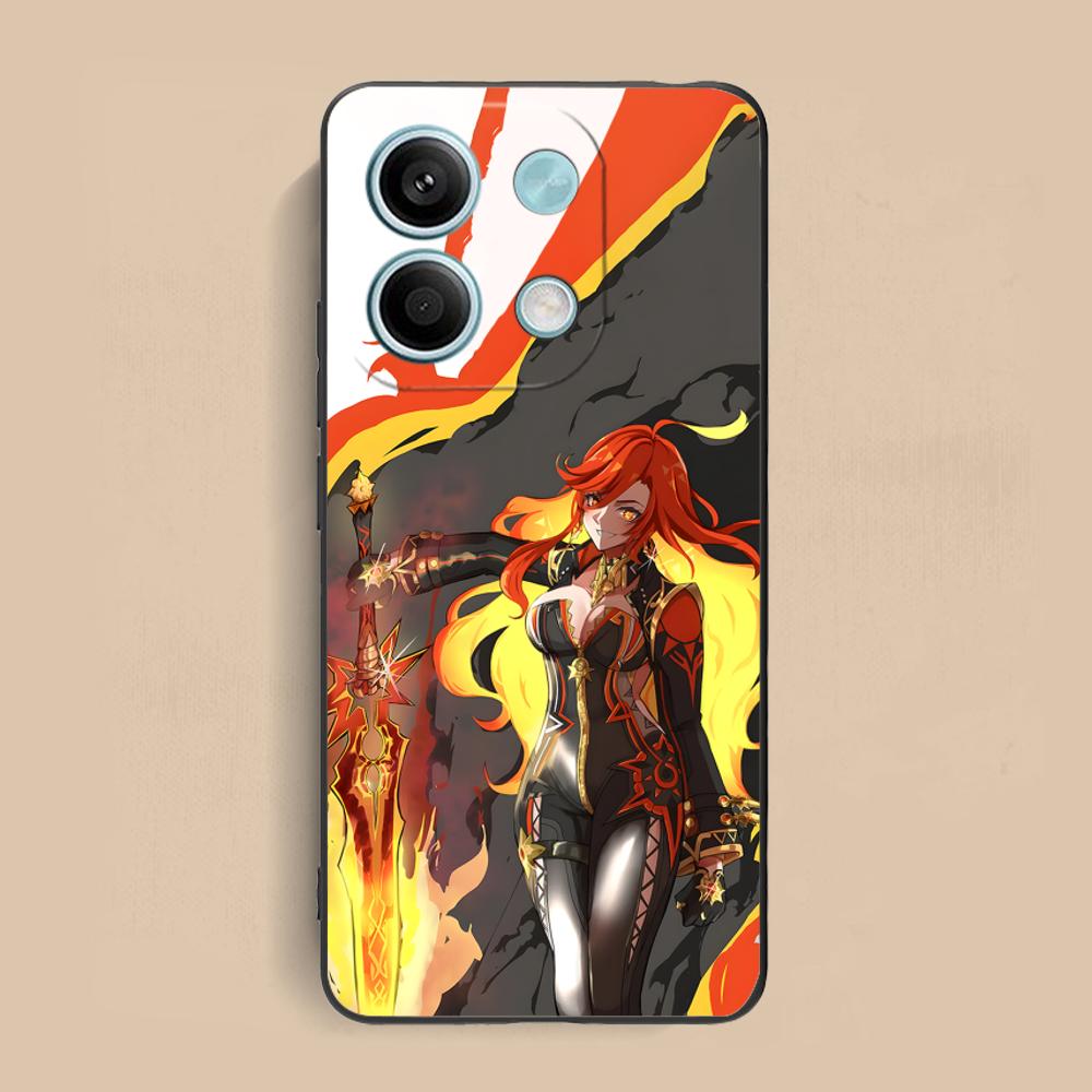 

Genshin Impact Mavuika Phone Case for Xiaomi Redmi Note 14 13 12 11 A5 3 2 1 Pro Plus 4G 5G Colour Printing Pretty Luxury Cover Redmi A1+