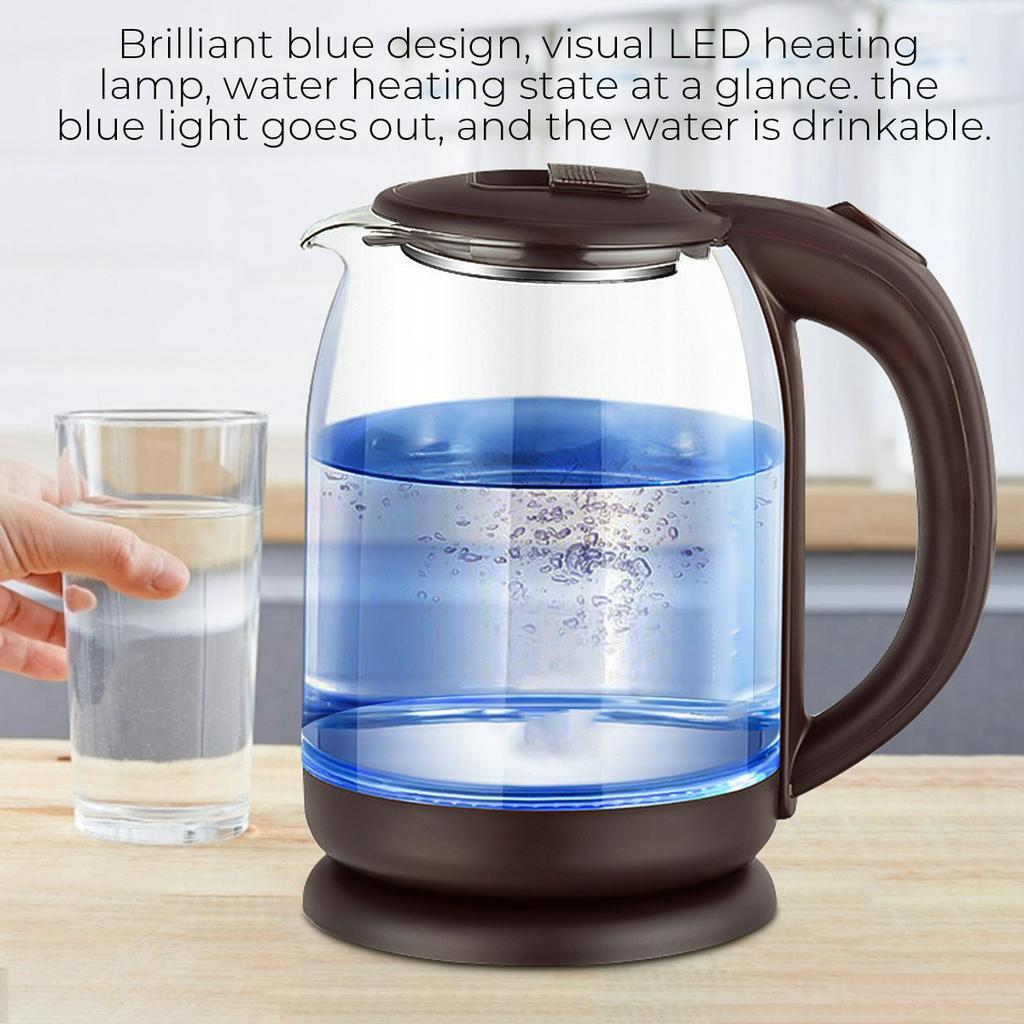 1500W 2L Glass Electric Kettle Off Automatically Auto-Power Off Household Quick Heating Electric Boiling Pot