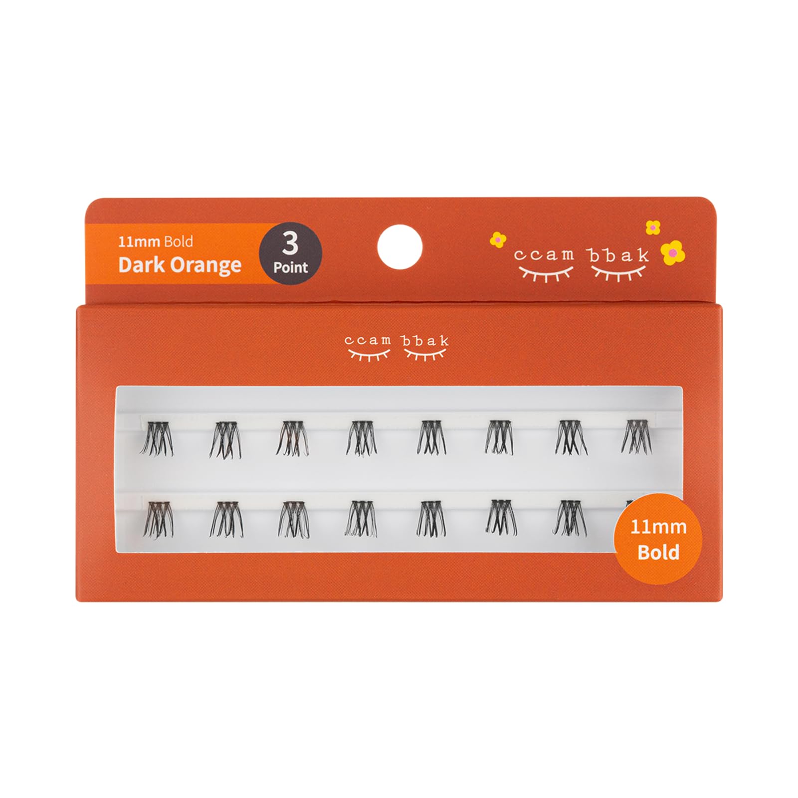 

CCAMBBAK Bold Partial Eyelash Extensions, Semi-Permanent, Idol Type, 10mm-12mm, Natural, Popular DIY False Eyelashes (11mm, 3 Point)