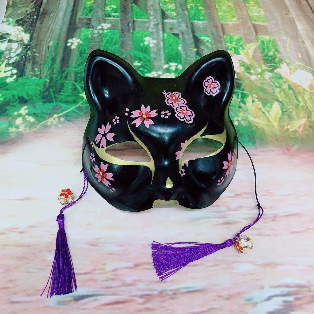 

Японская аниме-маска на половину лица лисы-демона для селфи и фестивалей