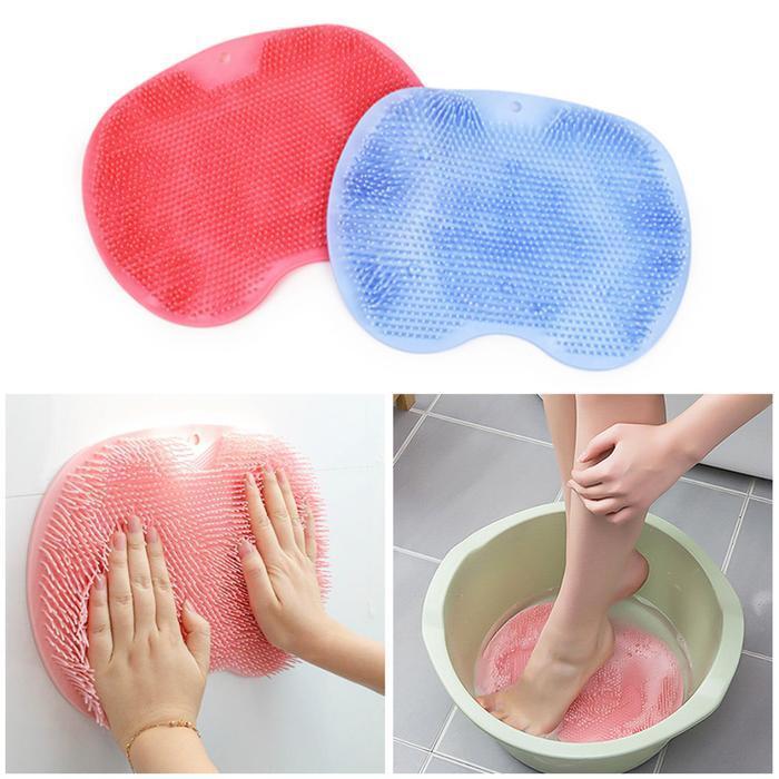 Pink Silicone Foot Wash Mat 1p Foot Cleaner Foot Brush (12592093)