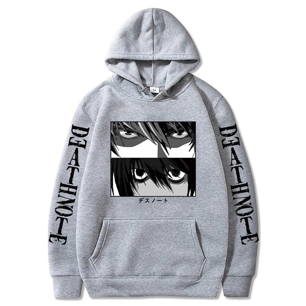 New Anime Death Note Hoodies Kira L Lawliet Eyes Printed Unisex Women Hoodie Hooded Sweatshirts Pullovers Harajuku Unisex Clothing