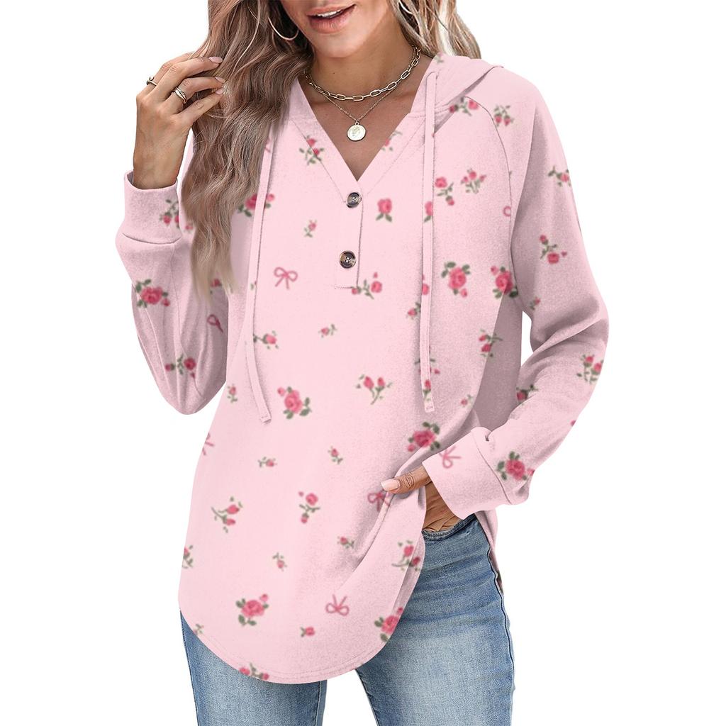 Women's Fashion Women's Lightweight Long Sleeve Pullover With Pockets Preppy Graphic Hoodie