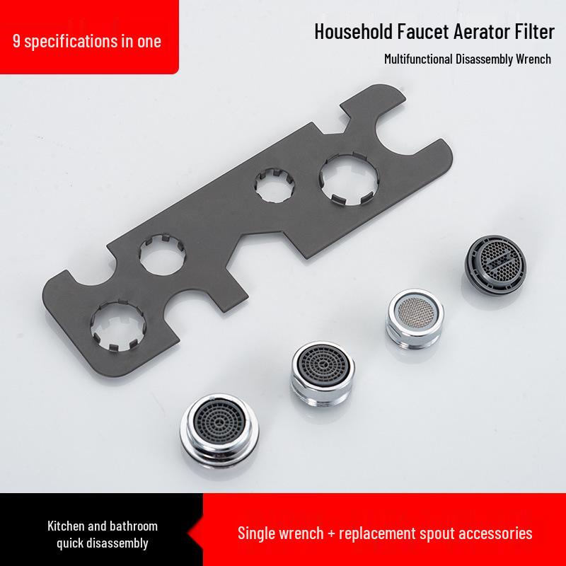 Multi-Function Wrench for Kitchen and Bathroom Faucet and Valve Maintenance