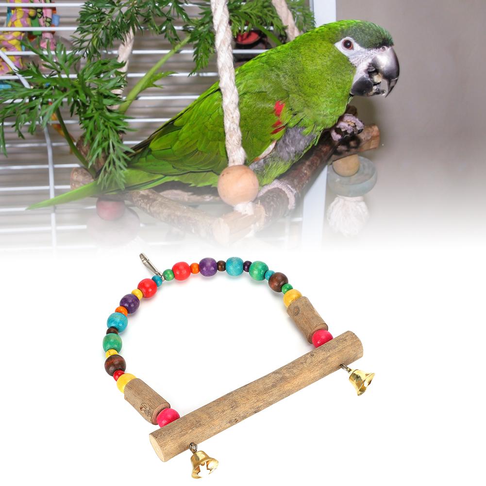 Wood Pet Small and Medium Parrot Swing with Hook Playing Biting Supply