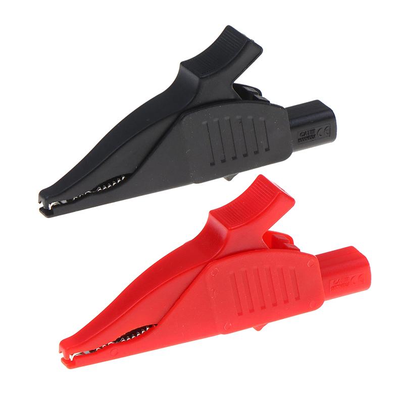 Heavy Duty Alligator Clips Insulated Test Crocodile Clamps With 4Mm Banana Jack Full Insulated Clips For Electrical Testing Work