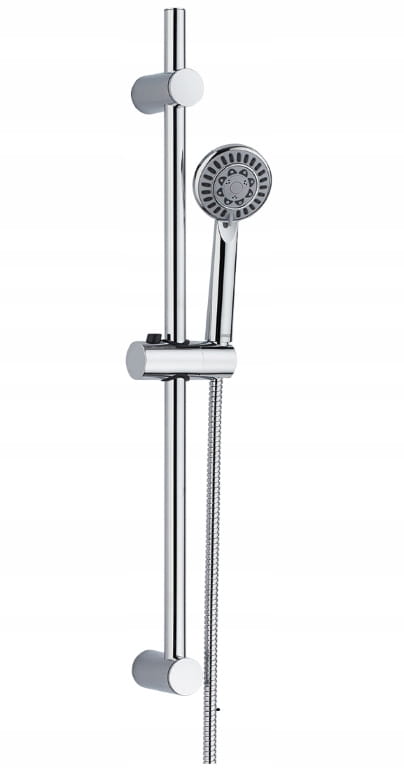 Foca wall-mounted shower set with a 70 cm chrome rod