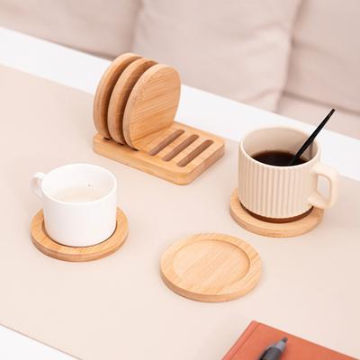 Bamboo Coasters Anti-Slip Heat Resistant Cup Mat Eco-Friendly Tea Coffee Pad Placemats
