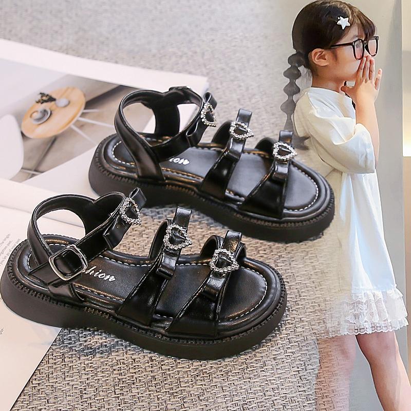 Mädchen Sandalen Sommer Neu Kinder Prinzessinnen Schuhe Mittlere und Große Kinder Strand Durchbrochene Finger Schuhe Weiche Sohle Schuhe