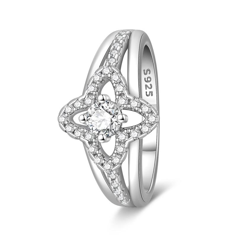 Anelli Semplici in Argento 925 Stella Diamante Lucida Cuore Pietra Blu Gemma Coppia Fedina Liscia Gioiello Regalo per Matrimonio Fidanzamento