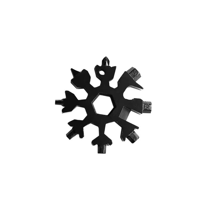 

Snowflake Type 18-in-1 Multi-Function Wrench Lightweight Portable Repair Tool Alloy Octagonal Carry Anywhere Handyman Gear чёрный
