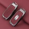 Car Sticker For Ford Zinc Alloy Car 3 Buttons Key Case Cover Protector Shell For Ford Territory 2019 2020 2021 2022 2023 2024 Sm