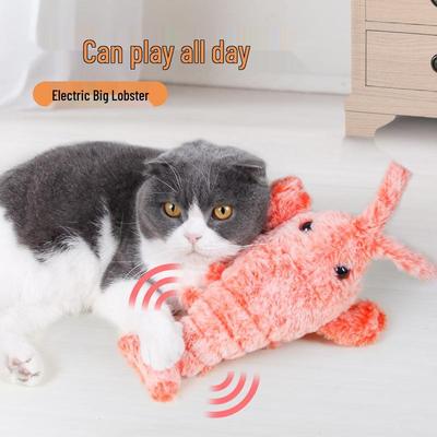 Electric Bouncing Shrimp & Lobster Pet Toy - USB Rechargeable Teaser for Cats & Dogs