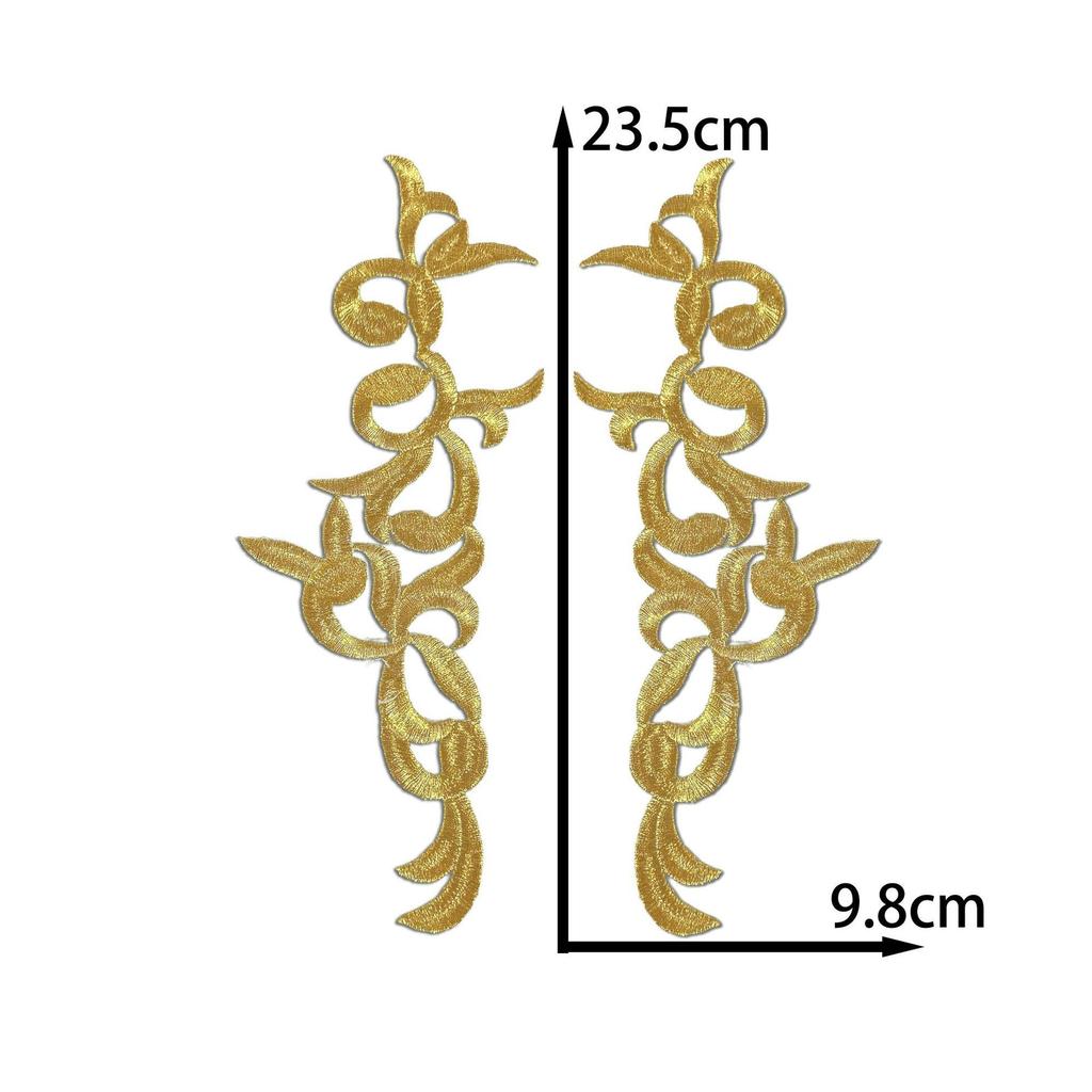 Honeysuckle Pattern Embroidery Ethnic Cloth Sticker Diy Handmade Clothing Accessories Opera Ancient Costume Stage Clothing Decal Ironing