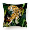 Polyester Tiger Leopardenmuster Kissenbezug Polsterung Sofakissen Palmblatt Tropischer Dschungel Heimdeko Bezug