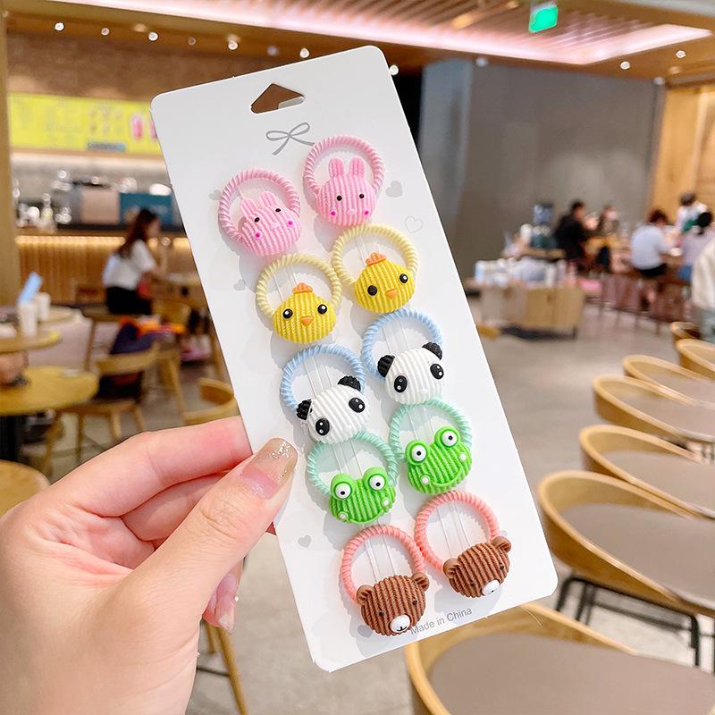 Soft Cartoon Elastic Hair Ties for Kids - Gentle, Non-Pulling Rubber Bands