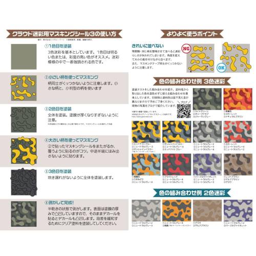 HiQ Parts Cloud Camouflage Masking Stickers, 4 M, Pack of 3, for Plastic Models, CCMS4-M