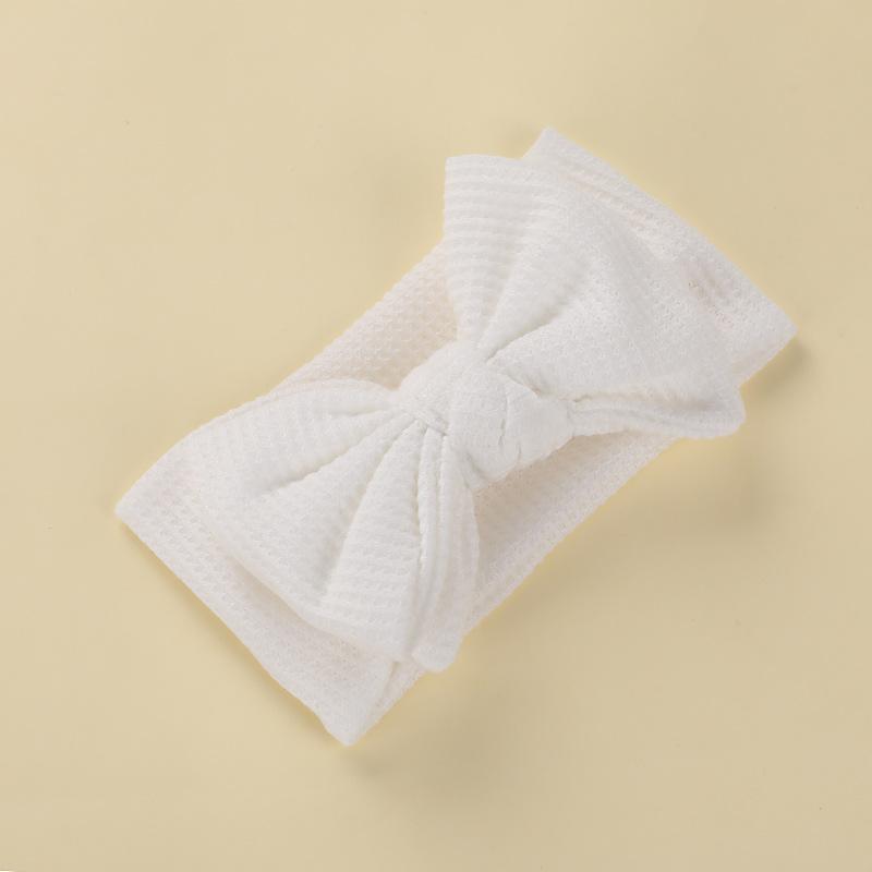 Doppellagiges großes Schleifen-Baby-Stirnband Neugeborene Baby-Mädchen Kinder Kopfschmuck Gestricktes Kinder-Haarband Turban Kopfbedeckung Haar-Accessoires