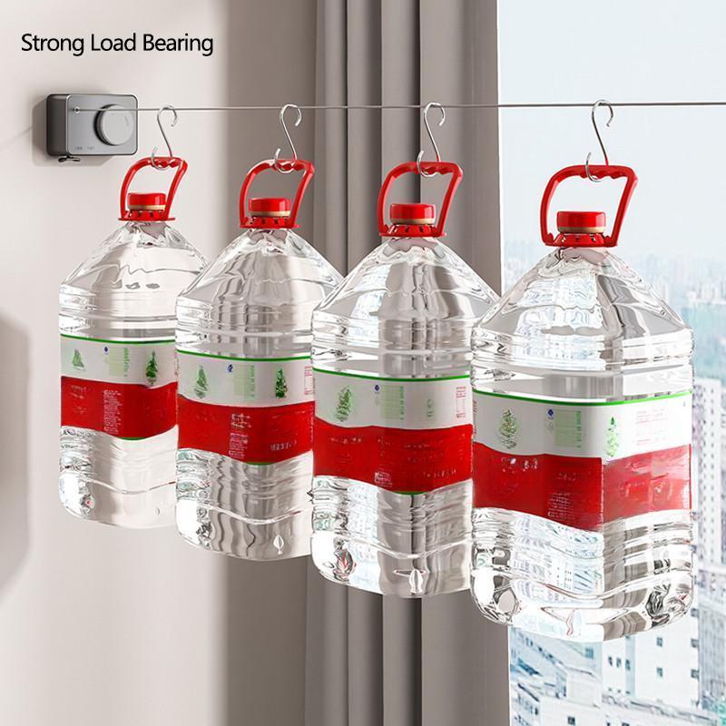 Invisible Clothes Wall Rope For Drying Clothes Retractable Clothesline White/Black/Grey Household Small Multipurpose Clothesline Drying Rack