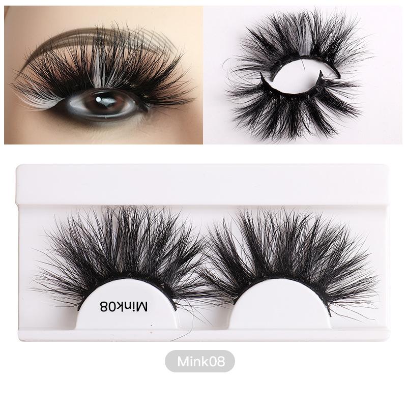 8D Colored Mink Hair False Eyelashes Natural Docile Thick Eyelashes