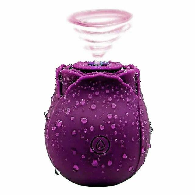 Vibrator pentru sugerea vaginului în formă de trandafir, intim, bun pentru mamelon, linge orală, stimularea clitorisului, jucării sexuale puternice pentru femei