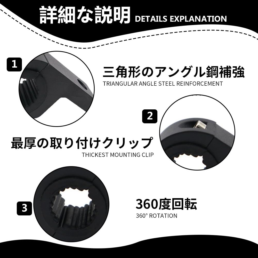 Motorradstoßstange, Kompatibel mit Nebelscheinwerfern, Arbeitsscheinwerfern, Frontscheinwerfern, Zusatzscheinwerfern, Ständer, Halterung
