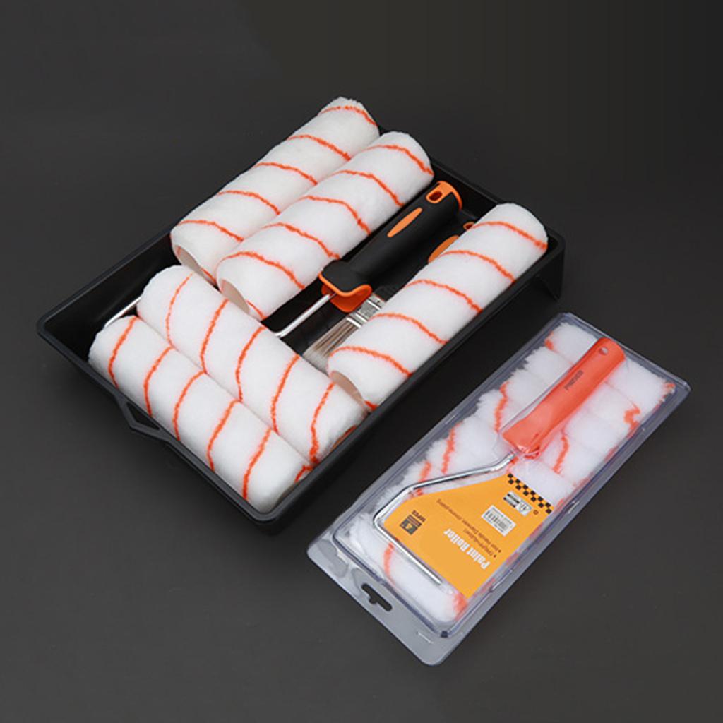 Completes Paint Set Paint Roller Set 9inch Paint Rollers & Tray set Simple Operate Perfect for Walls Ceilings Furniture