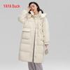Women's Mid-Length Hooded Down Jacket