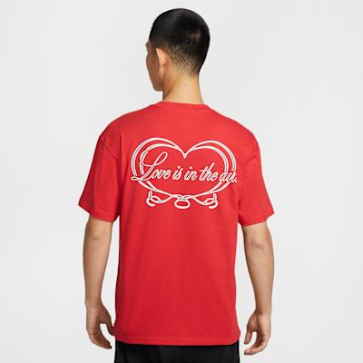 Nike Sportswear T Shirts Men s University Red Crew Neck Moderate L
