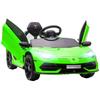 Electric Car for Children Licensed Lamborghini Aventador SVJ 12V with Butterfly Doors Remote Control 3-5 KM/H Green