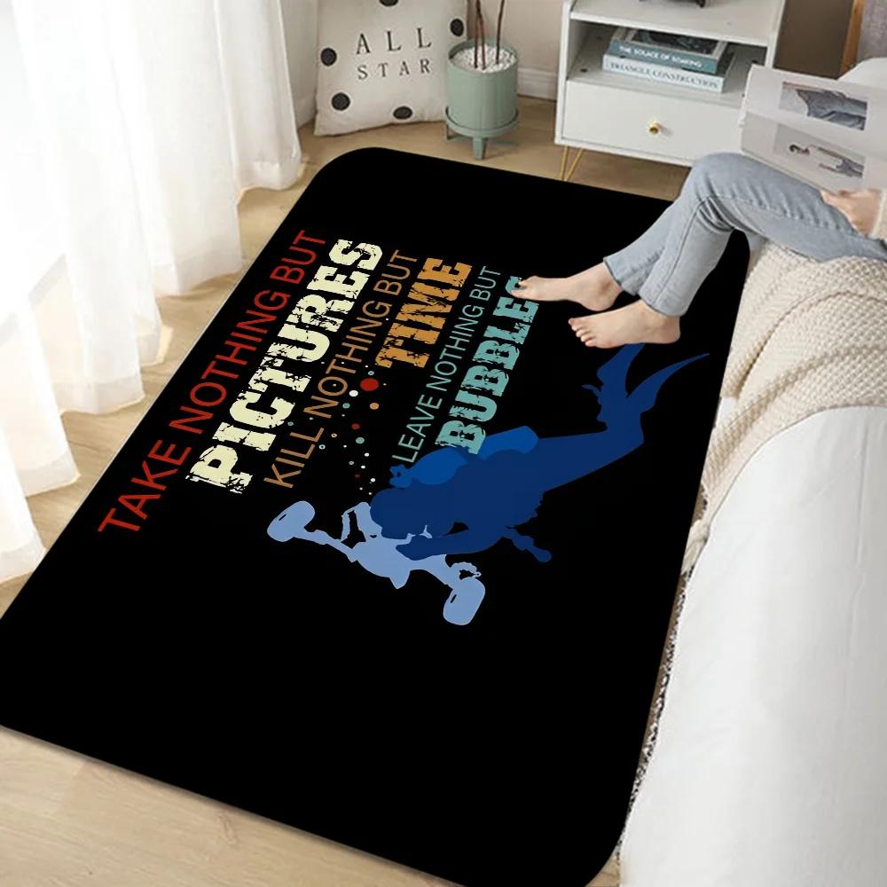 

Dive Scuba Diving Entrance Door Mat Nordic Style Bedroom Living Room Doormat Home Balcony Anti-Slip Modern Home Decor 40x60cm